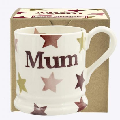 Emma Bridgewater Pink and Gold Stars 'Mum' 1/2 Pint Mug -13609