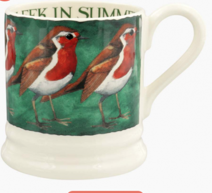 Emma Bridgewater Robin on the Green 1/2 Pint Mug-13725