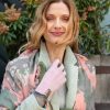 Powder Amanda Faux Suede Gloves - Pink/Moss Green-0