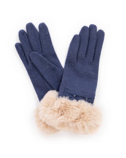 Powder Tamara Wool Gloves - Navy-13793