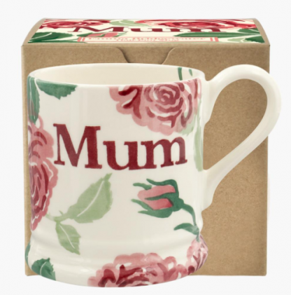 Emma Bridgewater Pink Roses 'Mum' 1/2 Pint Mug (Boxed)-0