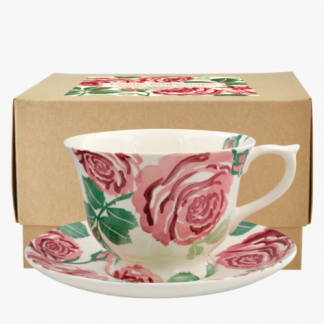 Emma Bridgewater Pink Roses Large Teacup & Saucer Boxed-0