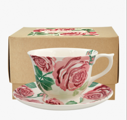 Emma Bridgewater Pink Roses Large Teacup & Saucer Boxed-0