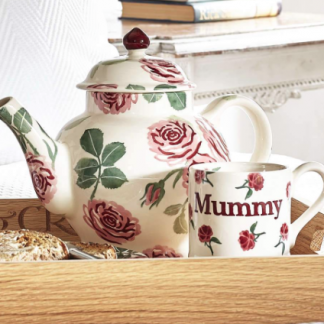 Emma Bridgewater Pink Roses 4 Mug Teapot Boxed-0