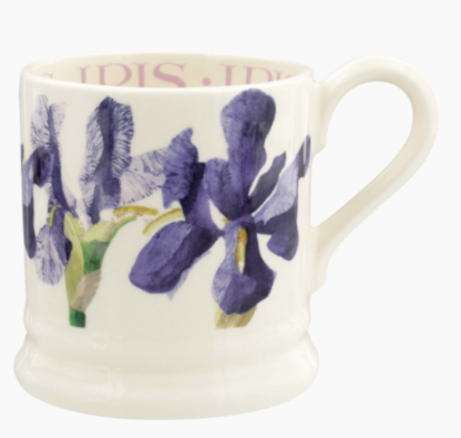 Emma Bridgewater Flowers Blue Iris 1/2 Pint Mug-13860