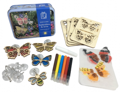 Gift in a tin - Butterflies & Bees Suncatcher Kit - Image 2