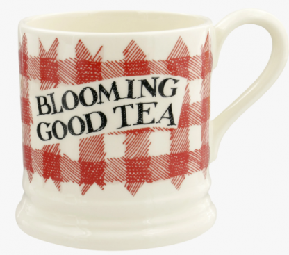 Emma Bridgewater Red Gingham Blooming Good Tea 1/2 Pint Mug