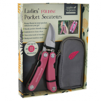 Apples to Pears - Folding Pocket Secateurs - Fuchsia Pink