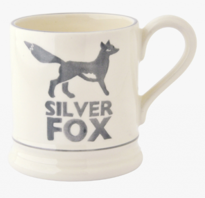 Emma Bridgewater Bright Mugs Silver Fox 1/2 Pint Mug