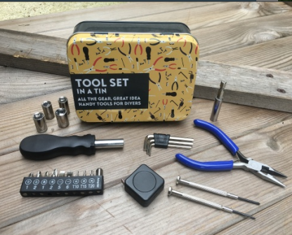 Gift in a tin Tool Set in a Tin