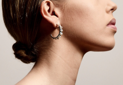 Pilgrim-Phoebe Silver Plated Hoop Earring