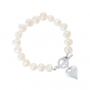Claudia Bradby Signature Heart White Pearl Bracelet
