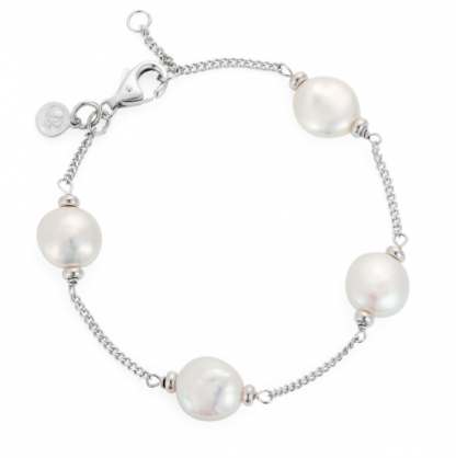 Claudia Bradby Luxe White Coin Pearl Bracelet - Image 2