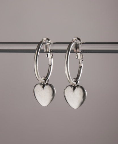 Danon Chunky mini-heart hoop earrings