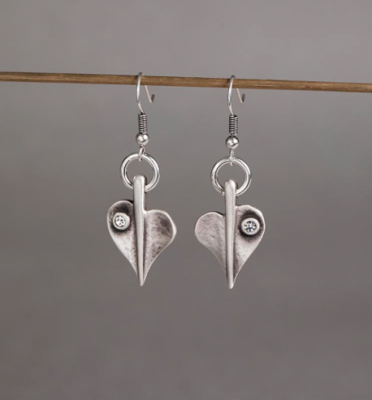 Danon Crystal Leaf Of Love Earrings
