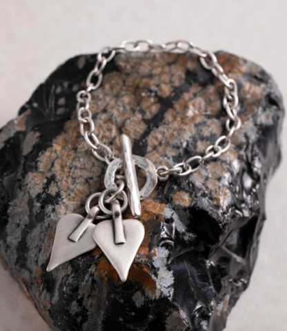 Danon Double Signature Heart Bracelet