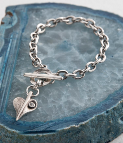 Danon Crystal Leaf of Love Chunky Bracelet