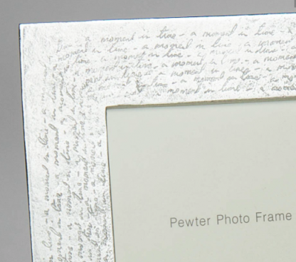 Lancaster & Gibbings Pewter Handwriting Frame 6"x 4" - Image 2