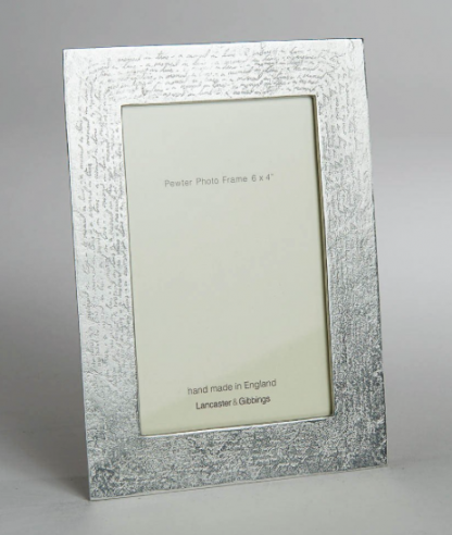 Lancaster & Gibbings Pewter Handwriting Frame 6"x 4"