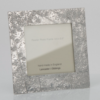 Lancaster & Gibbings Pewter Blossom Frame 3.5"x 3.5"