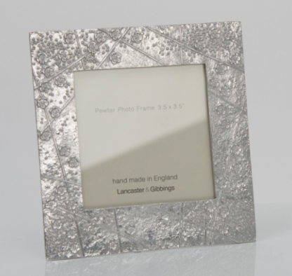 Lancaster & Gibbings Pewter Blossom Frame 3.5"x 3.5"