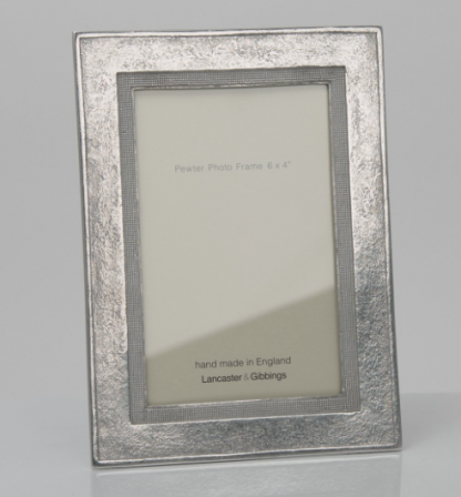 Lancaster & Gibbings Pewter Bantham Frame 6"x 4"