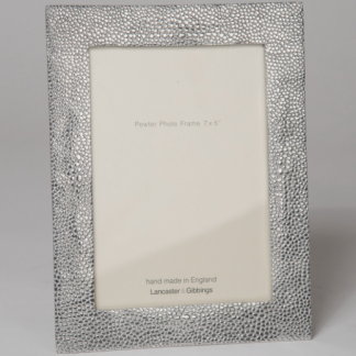 Lancaster & Gibbings Pewter Shagreen Frame 7"x 5"