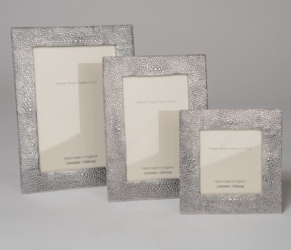Lancaster & Gibbings Pewter Shagreen Frame 7"x 5" - Image 4