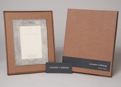 Lancaster & Gibbings Pewter Shagreen Frame 7"x 5" - Image 5