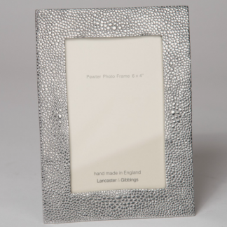 Lancaster & Gibbings Pewter Shagreen Frame 6"x 4"