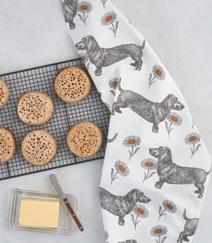 Thornback & Peel Dog & Daisy Tea Towel