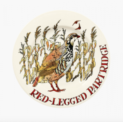 Emma Bridgewater Game Birds Red Legged Partridge 8 1/2 Inch Plate