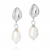 Claudia Bradby Cowrie Pearl Studs