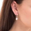 Claudia Bradby Biography Silver Pearl Hoop Earrings