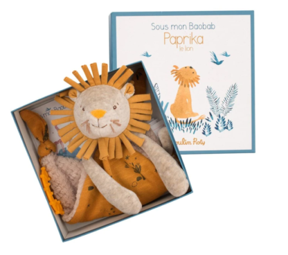 Moulin Roty Sous Mon Baobab Doudou Lion Comforter - Image 4