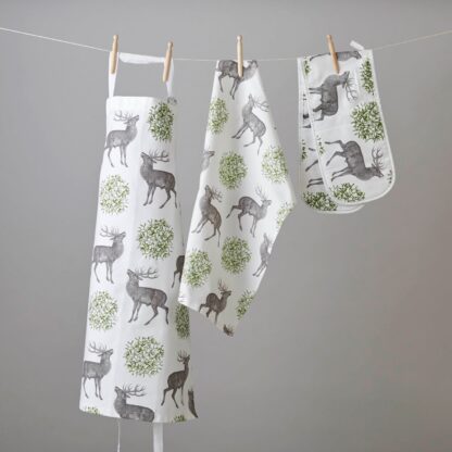 Thornback & Peel Stag & Mistletoe Tea Towel - Image 2