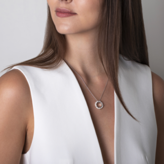 Claudia Bradby Circle of Life Small Pearl Ring on Short Chain
