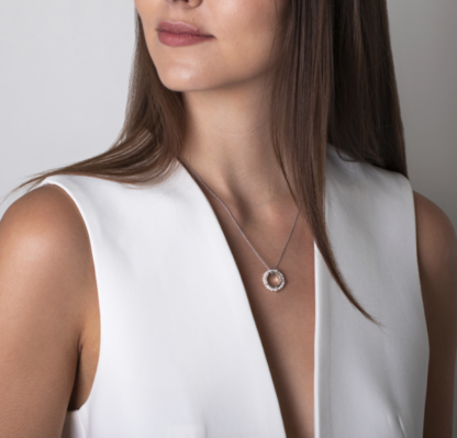 Claudia Bradby Circle of Life Small Pearl Ring on Short Chain