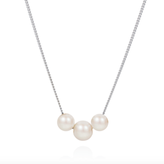Claudia Bradby 3 White Pearl Abacus Necklace