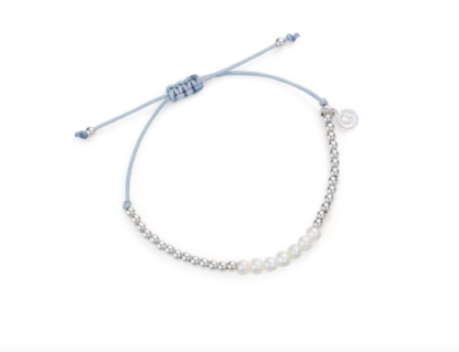 Claudia Bradby Abacus White Pearl Friendship Bracelet