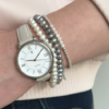 Claudia Bradby Abacus Silver Pearl Friendship Bracelet - Image 3