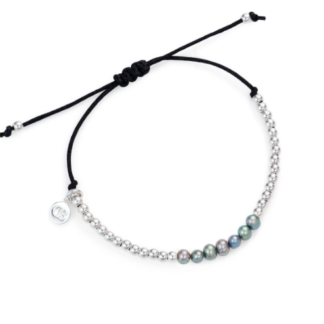 Claudia Bradby Abacus Silver Pearl Friendship Bracelet