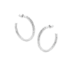 Tutti & Co Texture Hoop Earrings Silver EA333S - Image 2