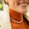 Claudia Bradby White Button Pearl Choker - Image 5