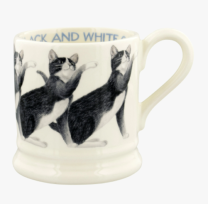 Emma Bridgewater Cats Black & White Cat 1/2 Pint Mug