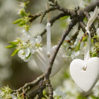 Branche D'Olive Ceramic Heart Cloud