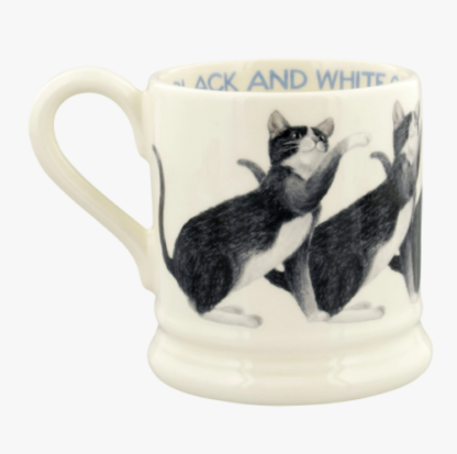 Emma Bridgewater Cats Black & White Cat 1/2 Pint Mug - Image 2