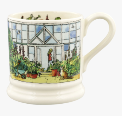 Emma Bridgewater Setting Up Home Greenhouse 1/2 Pint Mug
