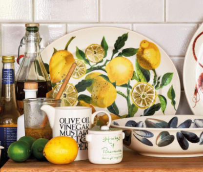 Vegetable Garden Lemons Medium Oval Platter