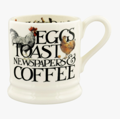 Emma Bridgewater Rise & Shine Eggs & Toast 1/2 Pint Mug